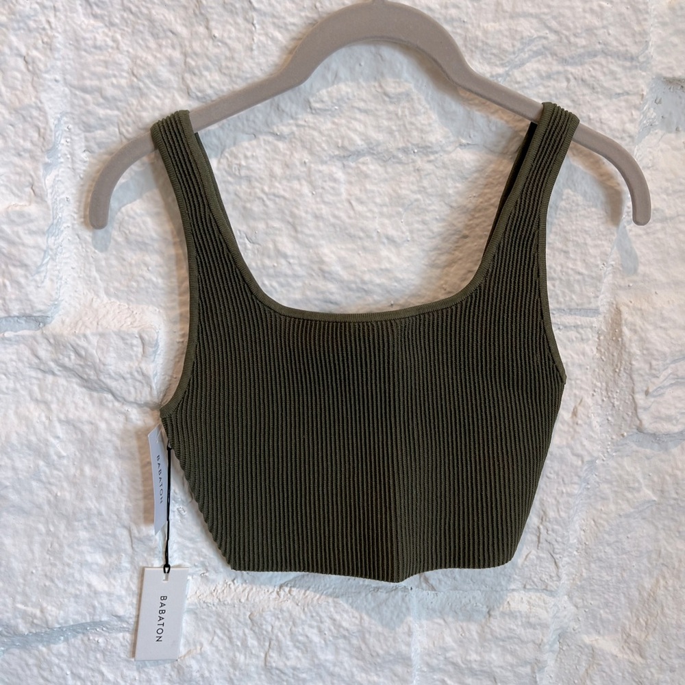 Aritzia Babaton Sculpt Knit Cropped Tank. Size Small. Brand New With Tags.